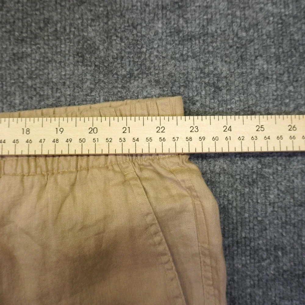 NEW Polo Ralph Lauren Shorts Men 3XLT Beige Khaki Linen Elastic Waist Drawstring